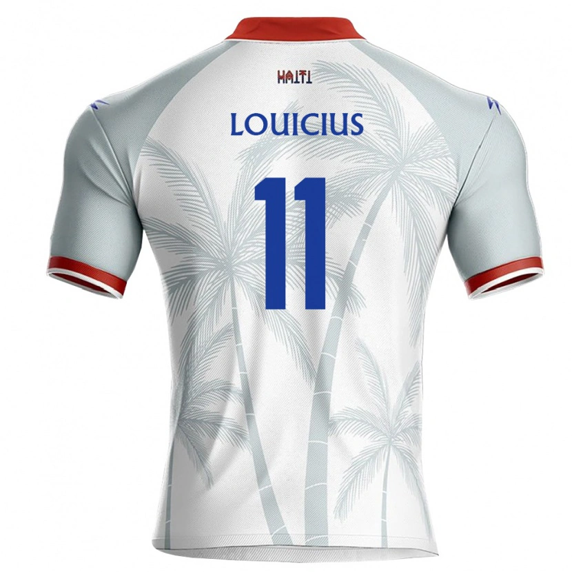 Danxen Women Haiti Louicius Deedson #11 White Red Gray Away Jersey 26-28 T-Shirt