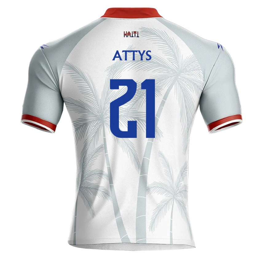 Danxen Women Haiti Christopher Attys #21 White Red Gray Away Jersey 26-28 T-Shirt