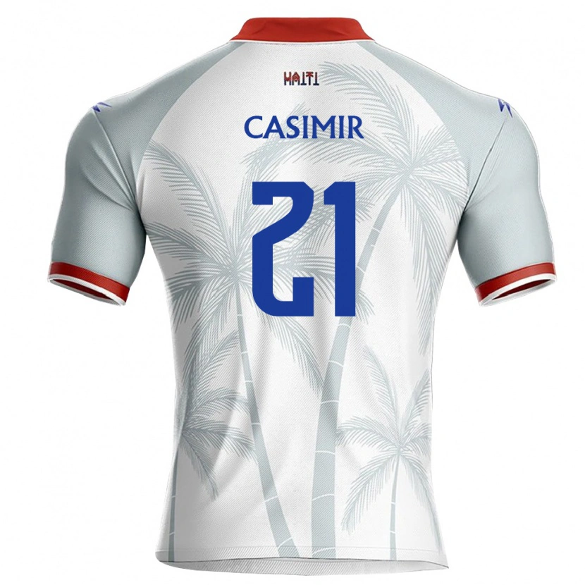 Danxen Women Haiti Josué Casimir #21 White Red Gray Away Jersey 26-28 T-Shirt