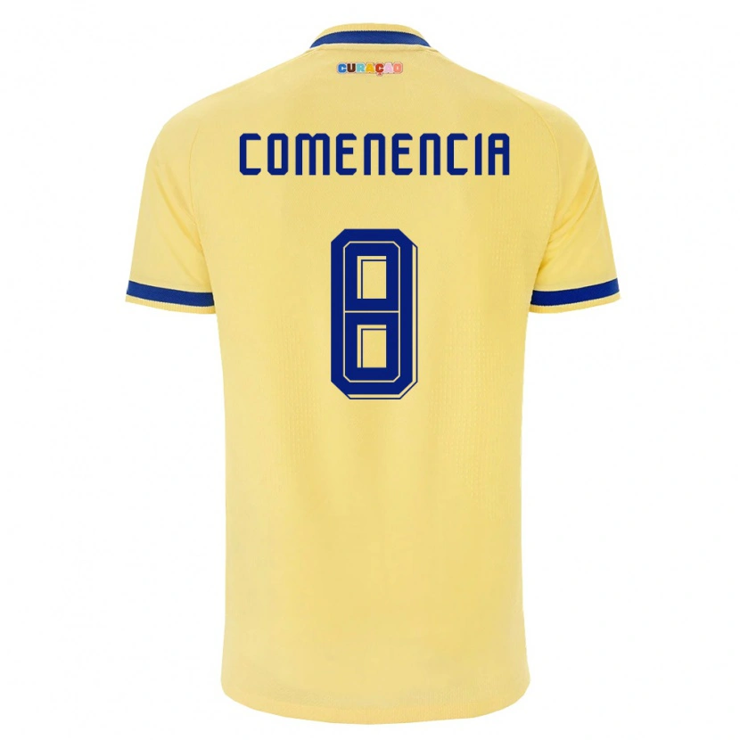 Danxen Women Curaçao Livano Comenencia #8 Yellow Navy Pink Away Jersey 26-28 T-Shirt