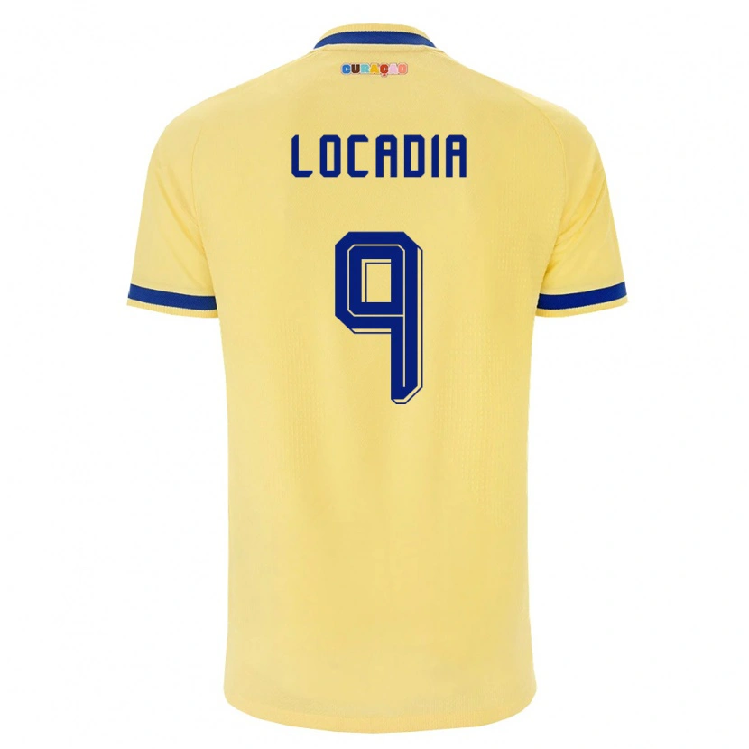 Danxen Women Curaçao Jürgen Locadia #9 Yellow Navy Pink Away Jersey 26-28 T-Shirt