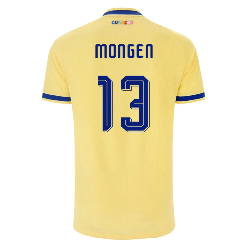 Danxen Women Curaçao Sovah Mongen #13 Yellow Navy Pink Away Jersey 26-28 T-Shirt