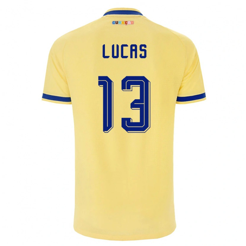Danxen Women Curaçao Thyrone Lucas #13 Yellow Navy Pink Away Jersey 26-28 T-Shirt