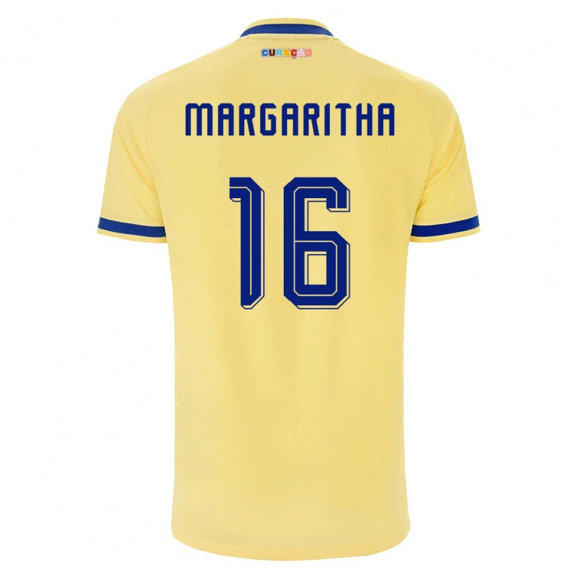 Danxen Women Curaçao Jearl Margaritha #16 Yellow Navy Pink Away Jersey 26-28 T-Shirt
