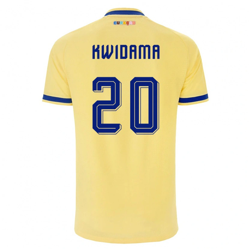 Danxen Women Curaçao Jowendrick Kwidama #20 Yellow Navy Pink Away Jersey 26-28 T-Shirt