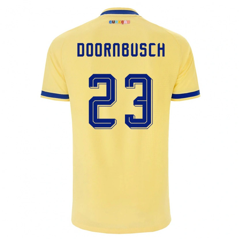 Danxen Women Curaçao Trevor Doornbusch #23 Yellow Navy Pink Away Jersey 26-28 T-Shirt
