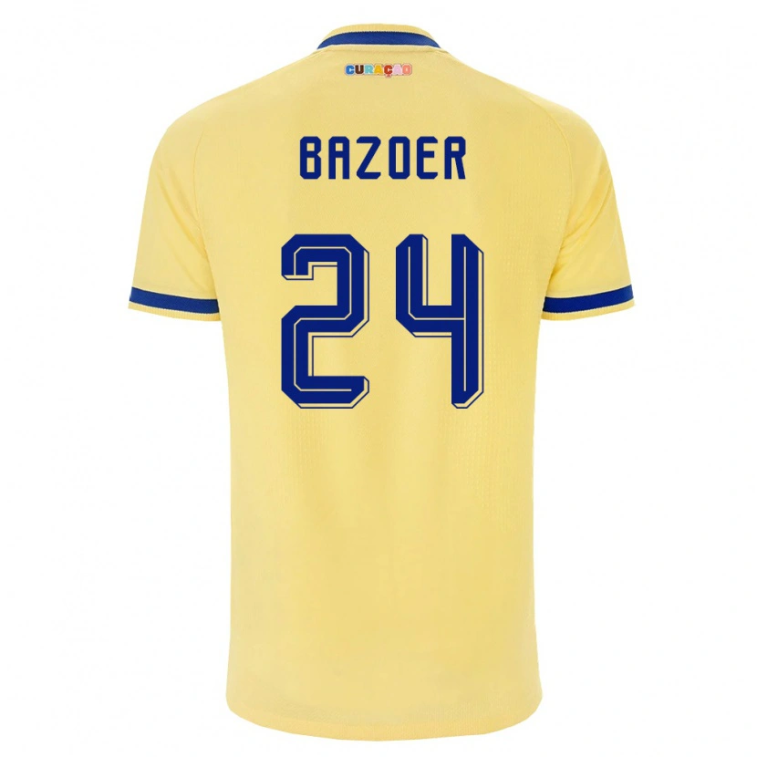 Danxen Women Curaçao Riechedly Bazoer #24 Yellow Navy Pink Away Jersey 26-28 T-Shirt
