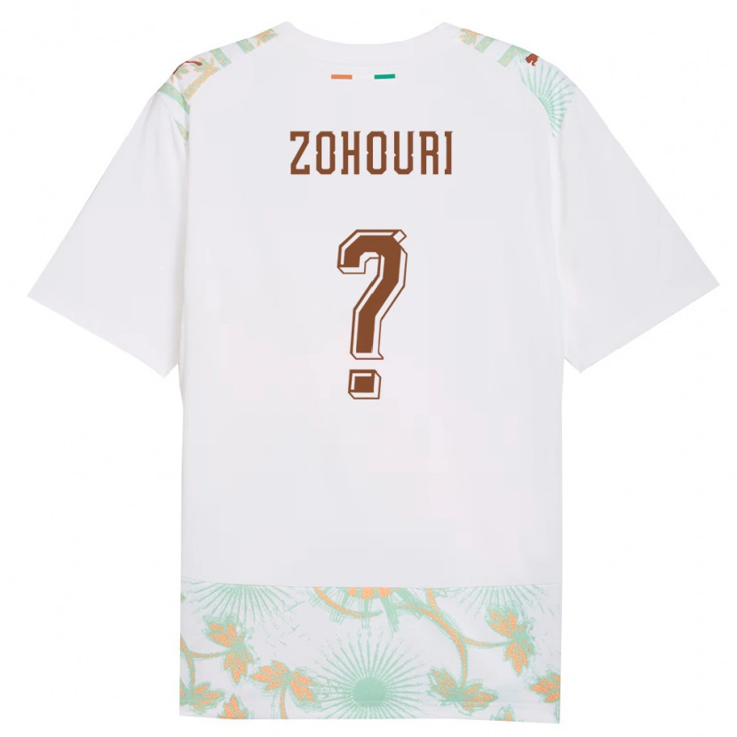 Danxen Women Ivory Coast Guy-Noël Zohouri #0 White Orange Green Away Jersey 26-28 T-Shirt