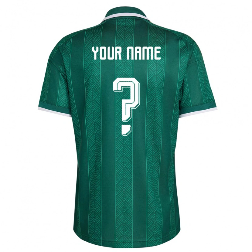 Danxen Women South Africa Your Name #0 Green White Gold Away Jersey 26-28 T-Shirt