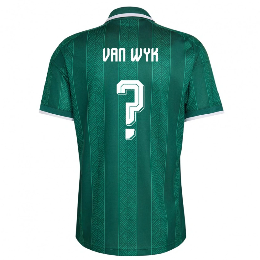 Danxen Women South Africa Antonio Van Wyk #0 Green White Gold Away Jersey 26-28 T-Shirt