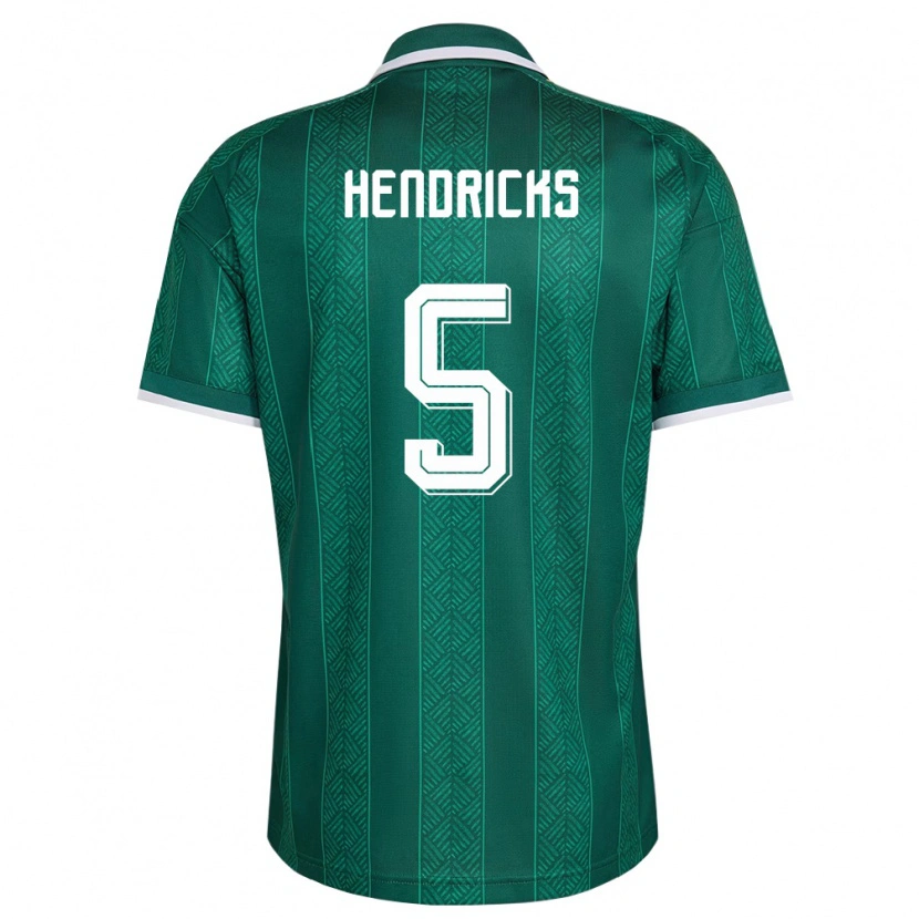 Danxen Women South Africa Luke Hendricks #5 Green White Gold Away Jersey 26-28 T-Shirt