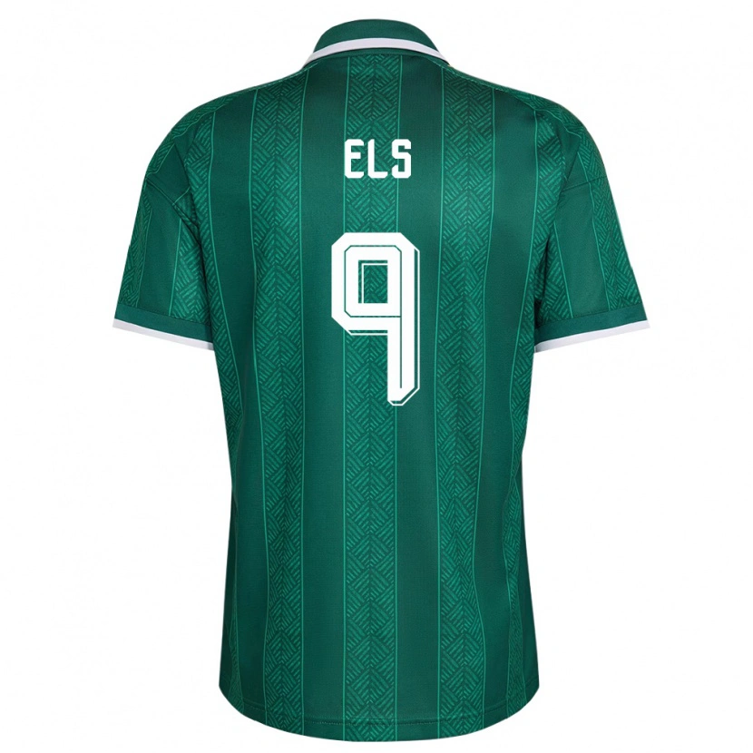 Danxen Women South Africa Shaun Els #9 Green White Gold Away Jersey 26-28 T-Shirt