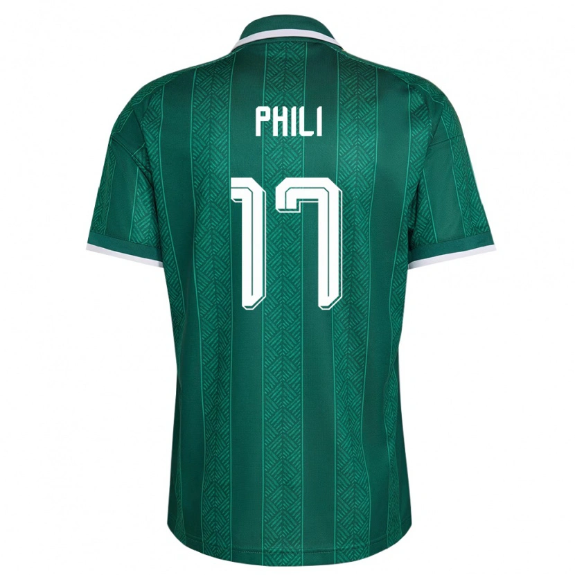 Danxen Women South Africa Langelihle Phili #17 Green White Gold Away Jersey 26-28 T-Shirt