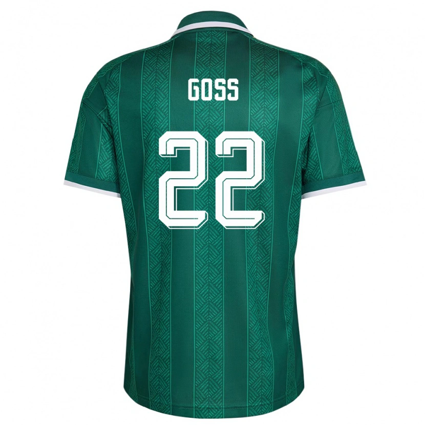 Danxen Women South Africa Ricardo Goss #22 Green White Gold Away Jersey 26-28 T-Shirt