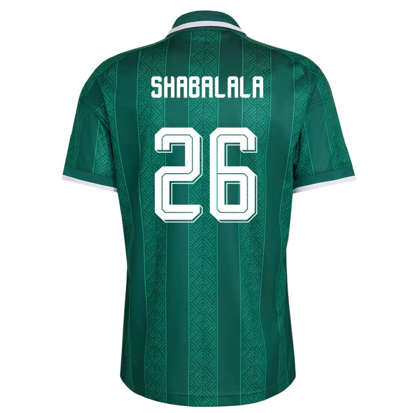 Danxen Women South Africa Mduduzi Shabalala #26 Green White Gold Away Jersey 26-28 T-Shirt