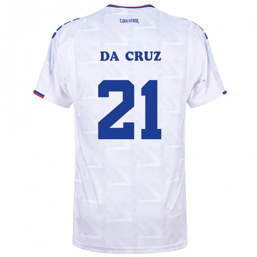 Danxen Women Cape Verde Alessio Da Cruz #21 White Burgundy Away Jersey 26-28 T-Shirt