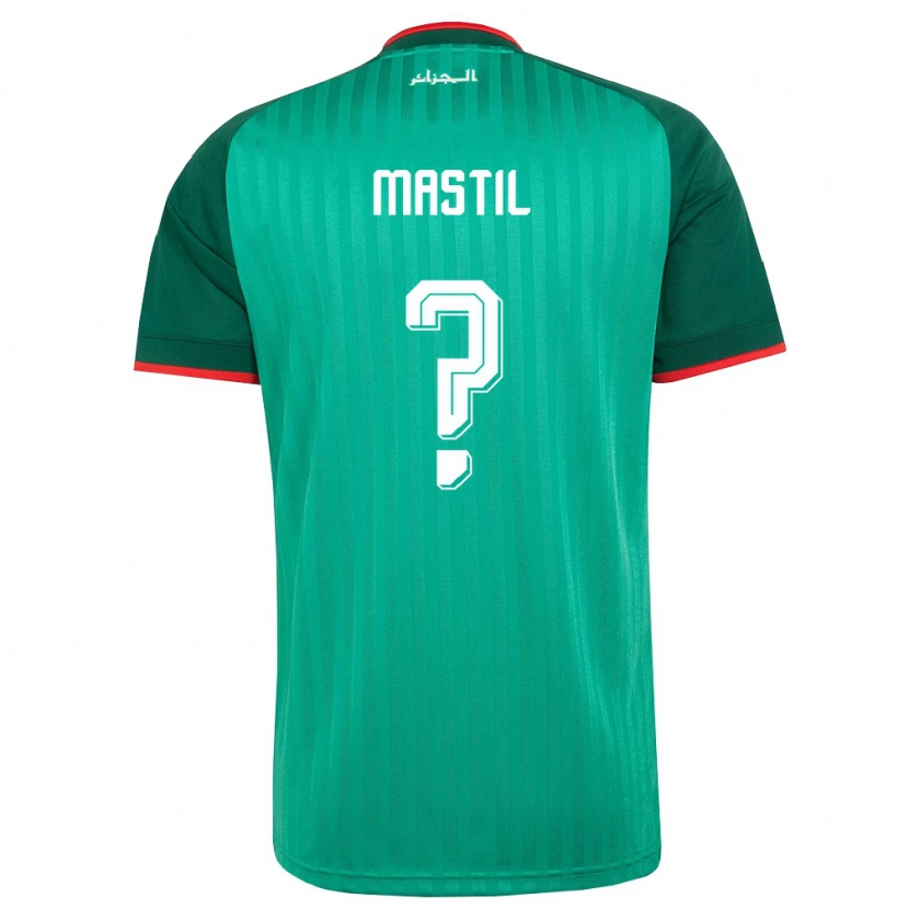 Danxen Women Algeria Melvin Mastil #0 Green Red White Away Jersey 26-28 T-Shirt