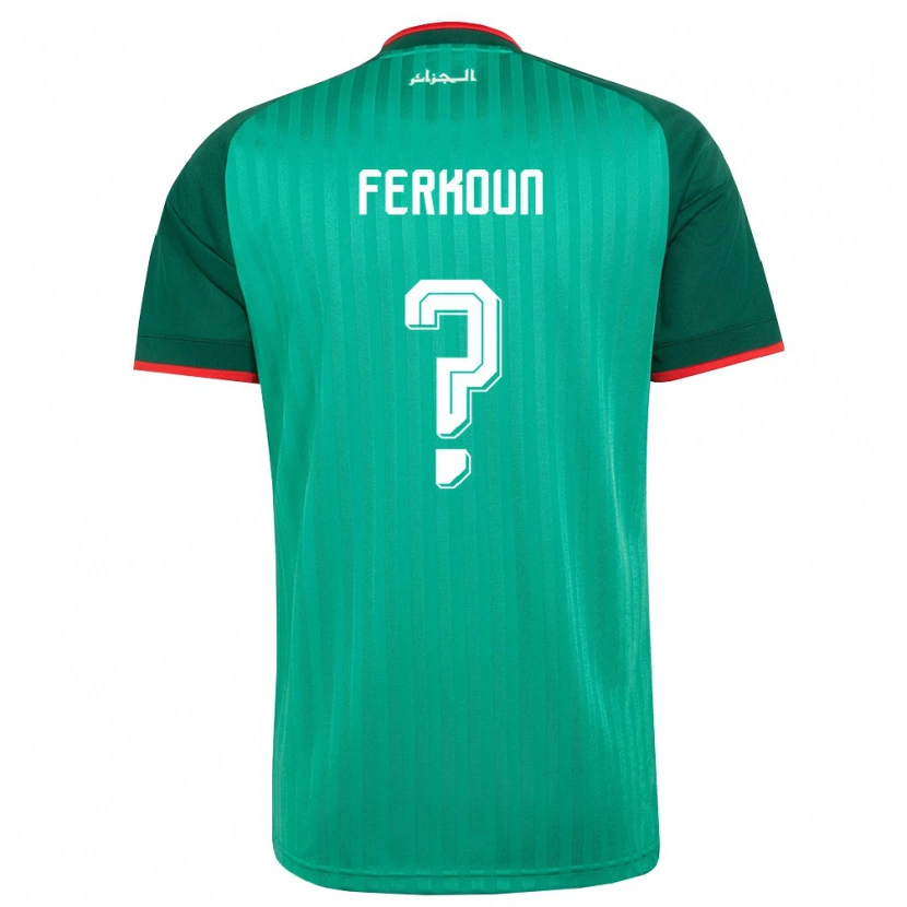 Danxen Women Algeria Djawad Ferkoun #0 Green Red White Away Jersey 26-28 T-Shirt