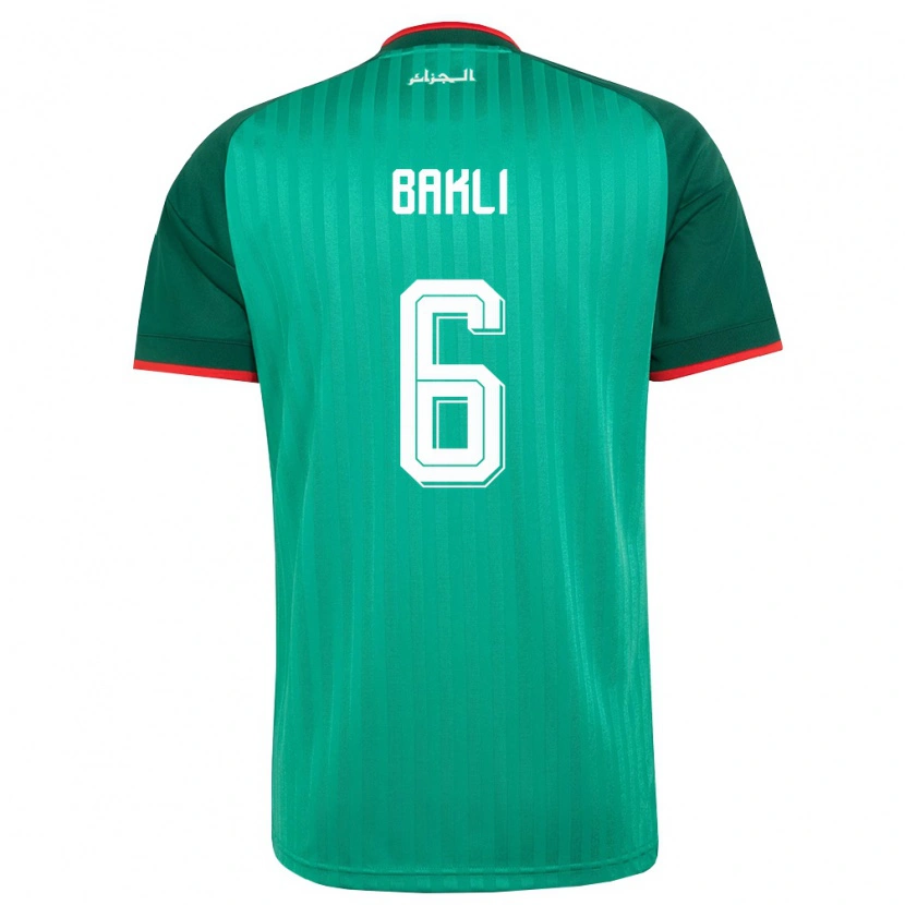 Danxen Women Algeria Abdeselam Bakli #6 Green Red White Away Jersey 26-28 T-Shirt