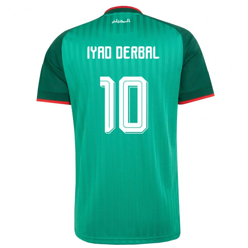 Danxen Women Algeria Bassem Iyad Derbal #10 Green Red White Away Jersey 26-28 T-Shirt