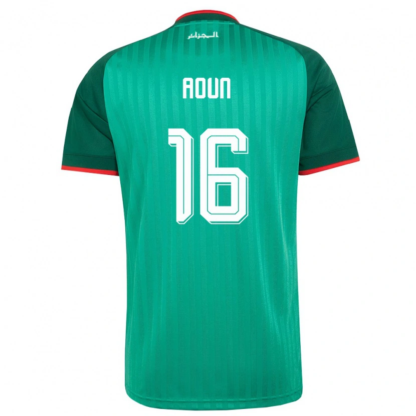Danxen Women Algeria Abdellah Aoun #16 Green Red White Away Jersey 26-28 T-Shirt