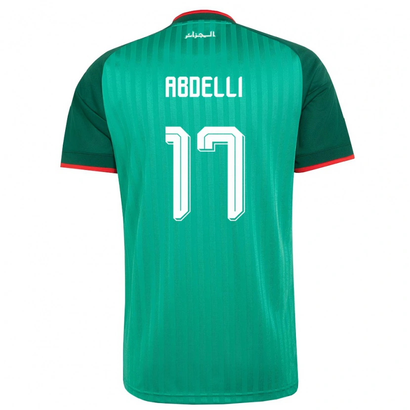 Danxen Women Algeria Himad Abdelli #17 Green Red White Away Jersey 26-28 T-Shirt
