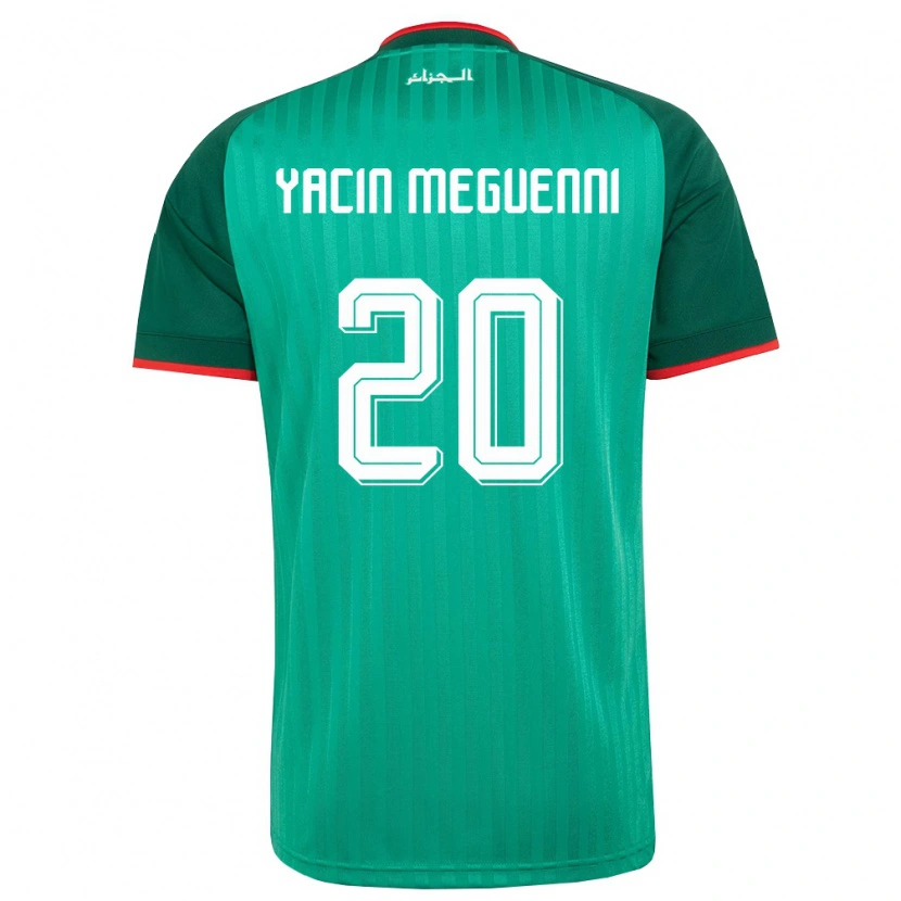 Danxen Women Algeria Mohamed Yacin Meguenni #20 Green Red White Away Jersey 26-28 T-Shirt