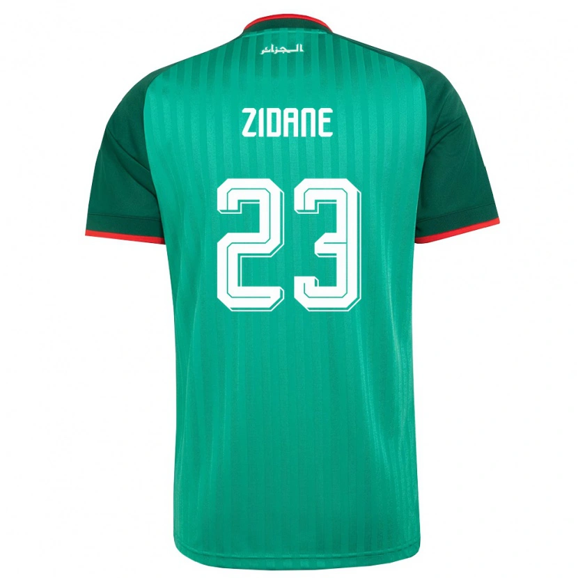 Danxen Women Algeria Luca Zidane #23 Green Red White Away Jersey 26-28 T-Shirt