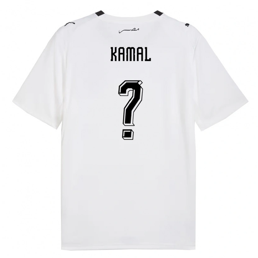 Danxen Women Egypt Ziad Kamal #0 White Gray Black Away Jersey 26-28 T-Shirt