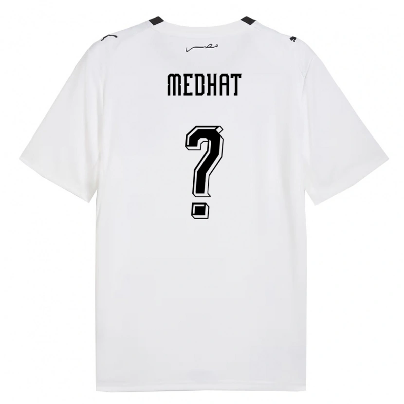 Danxen Women Egypt Eyad Medhat #0 White Gray Black Away Jersey 26-28 T-Shirt