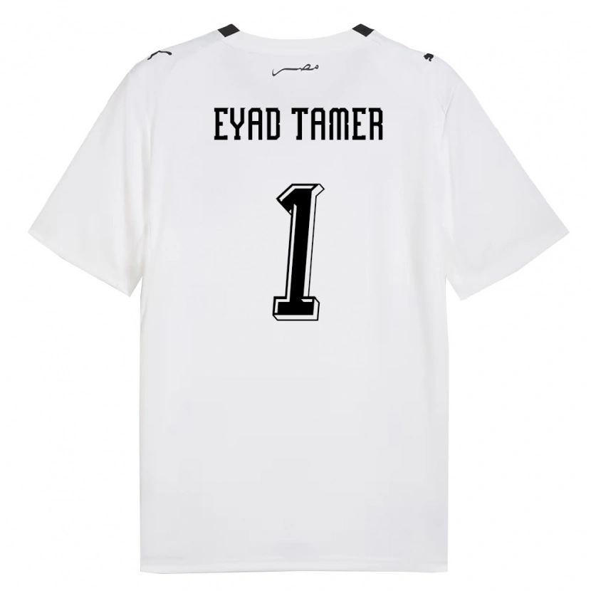 Danxen Women Egypt Eyad Tamer #1 White Gray Black Away Jersey 26-28 T-Shirt