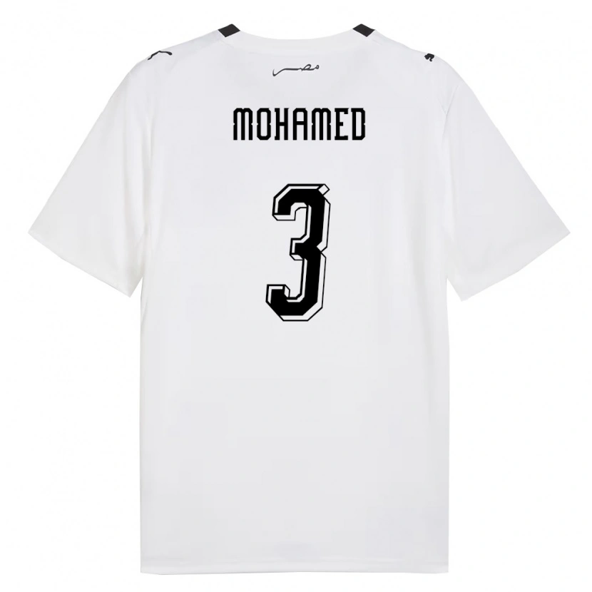 Danxen Women Egypt Moataz Mohamed #3 White Gray Black Away Jersey 26-28 T-Shirt