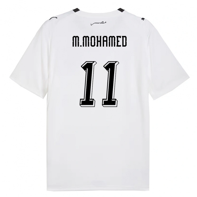 Danxen Women Egypt Mostafa Mohamed #11 White Gray Black Away Jersey 26-28 T-Shirt