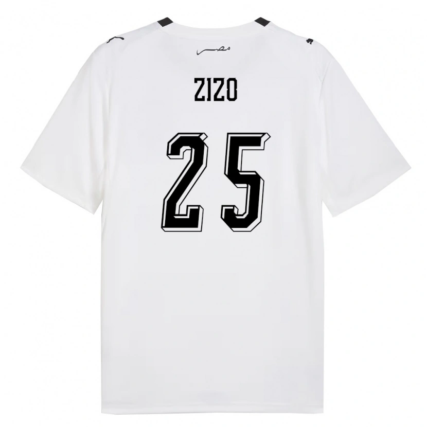 Danxen Women Egypt Zizo #25 White Gray Black Away Jersey 26-28 T-Shirt