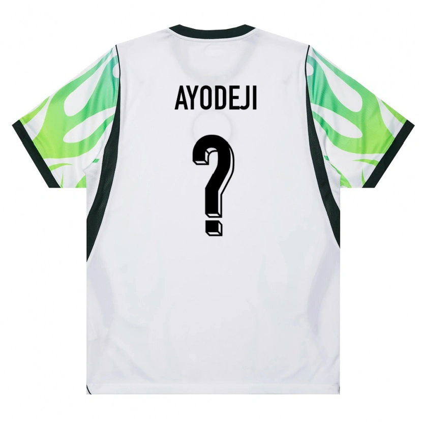 Danxen Women Nigeria Malomo Ayodeji #0 White Green Away Jersey 26-28 T-Shirt