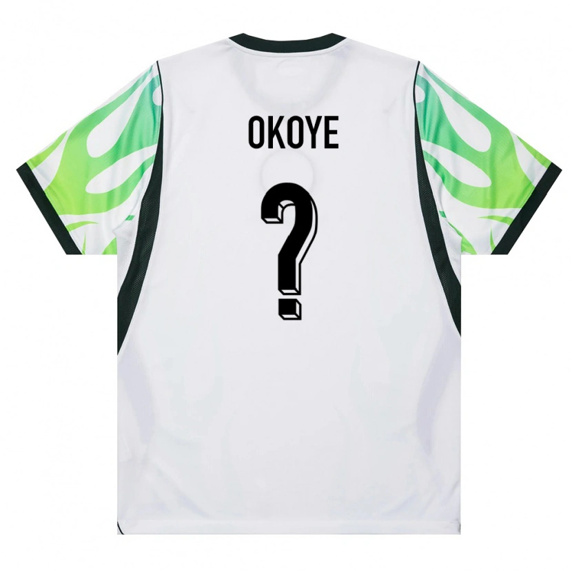 Danxen Women Nigeria Maduka Okoye #0 White Green Away Jersey 26-28 T-Shirt