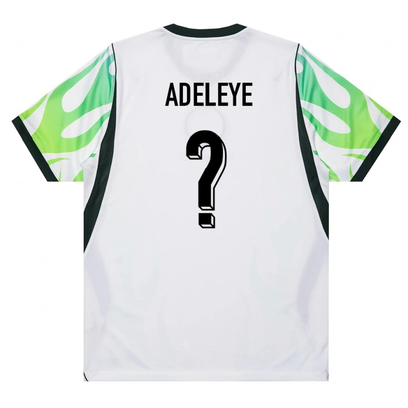 Danxen Women Nigeria Adebayo Adeleye #0 White Green Away Jersey 26-28 T-Shirt