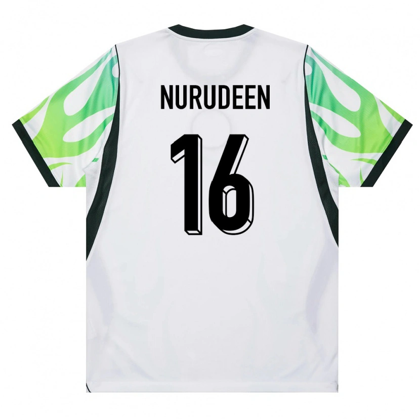 Danxen Women Nigeria Badmus Nurudeen #16 White Green Away Jersey 26-28 T-Shirt