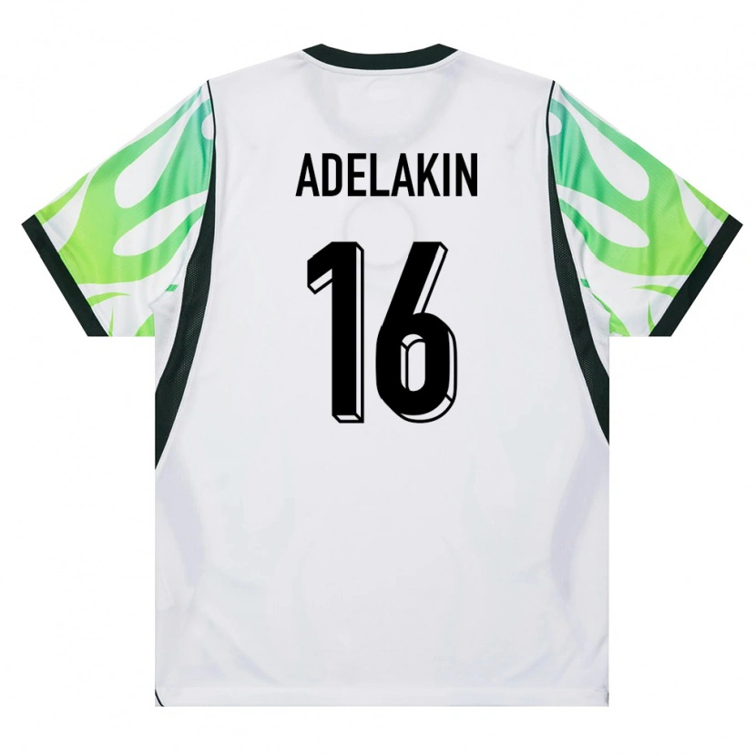 Danxen Women Nigeria Temiloluwa Adelakin #16 White Green Away Jersey 26-28 T-Shirt