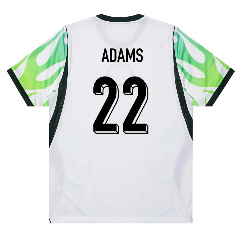 Danxen Women Nigeria Akor Adams #22 White Green Away Jersey 26-28 T-Shirt