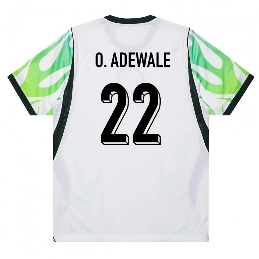 Danxen Women Nigeria Quadri Oluwatobiloba Adewale #22 White Green Away Jersey 26-28 T-Shirt