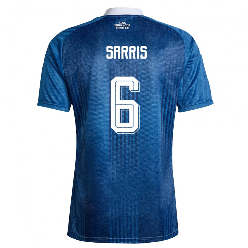 Danxen Women Greece Giannis Sarris #6 Navy Blue White Away Jersey 26-28 T-Shirt