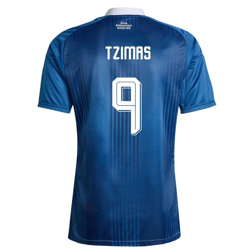 Danxen Women Greece Stefanos Tzimas #9 Navy Blue White Away Jersey 26-28 T-Shirt