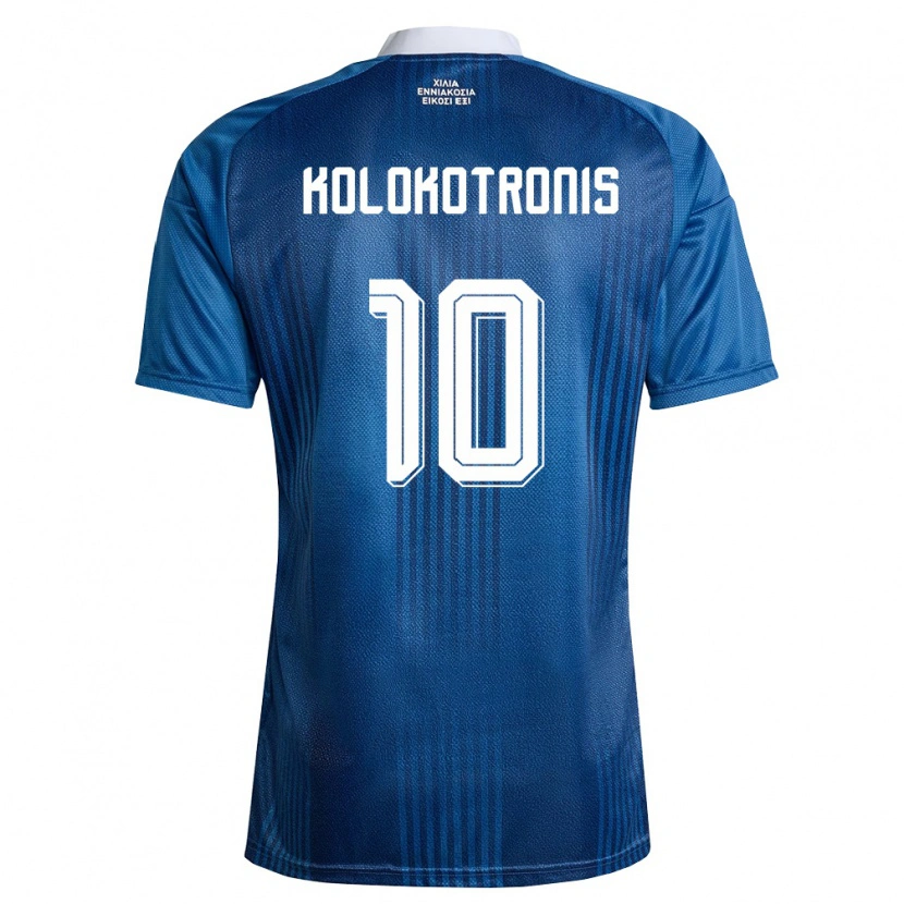 Danxen Women Greece Petros Kolokotronis #10 Navy Blue White Away Jersey 26-28 T-Shirt