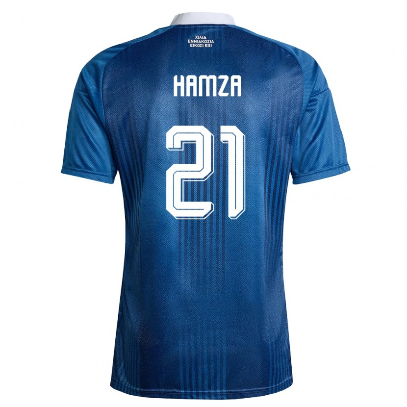 Danxen Women Greece Erik Hamza #21 Navy Blue White Away Jersey 26-28 T-Shirt