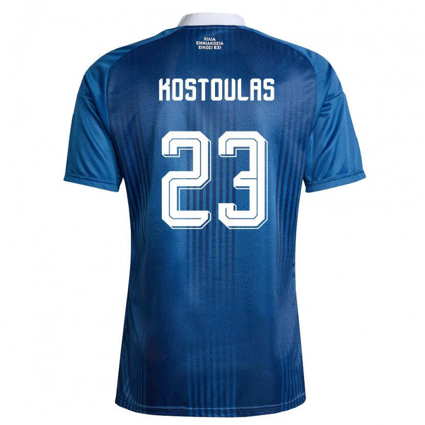 Danxen Women Greece Konstantinos Kostoulas #23 Navy Blue White Away Jersey 26-28 T-Shirt