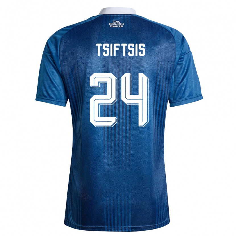 Danxen Women Greece Antonis Tsiftsis #24 Navy Blue White Away Jersey 26-28 T-Shirt
