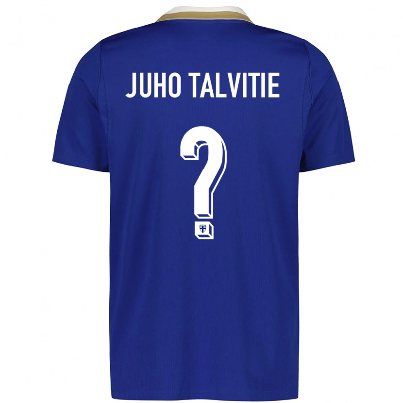 Danxen Women Finland Juho Talvitie #0 Blue White Away Jersey 26-28 T-Shirt