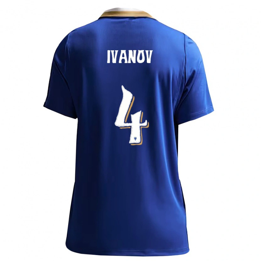 Danxen Women Finland Robert Ivanov #4 Blue White Away Jersey 26-28 T-Shirt