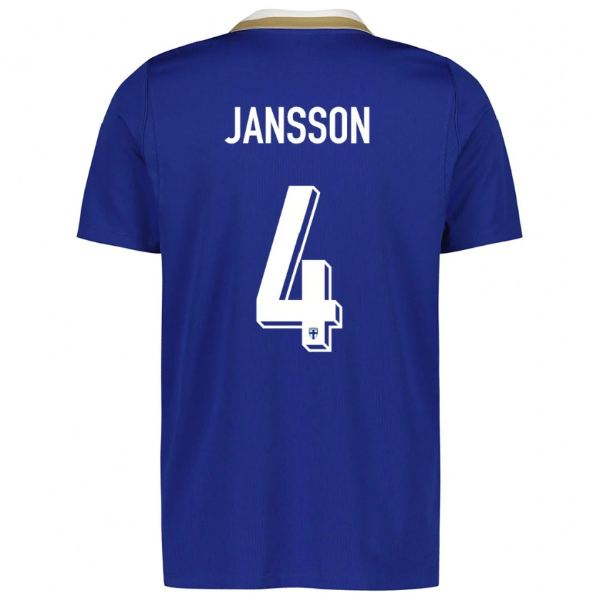 Danxen Women Finland Rony Jansson #4 Blue White Away Jersey 26-28 T-Shirt